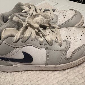 Jordan Kids White and Gray Sneakers